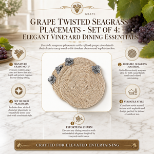 Grape Twisted Seagrass Placemats - set of 4 10