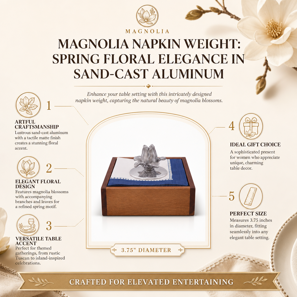 Magnolia Napkin Weight 14