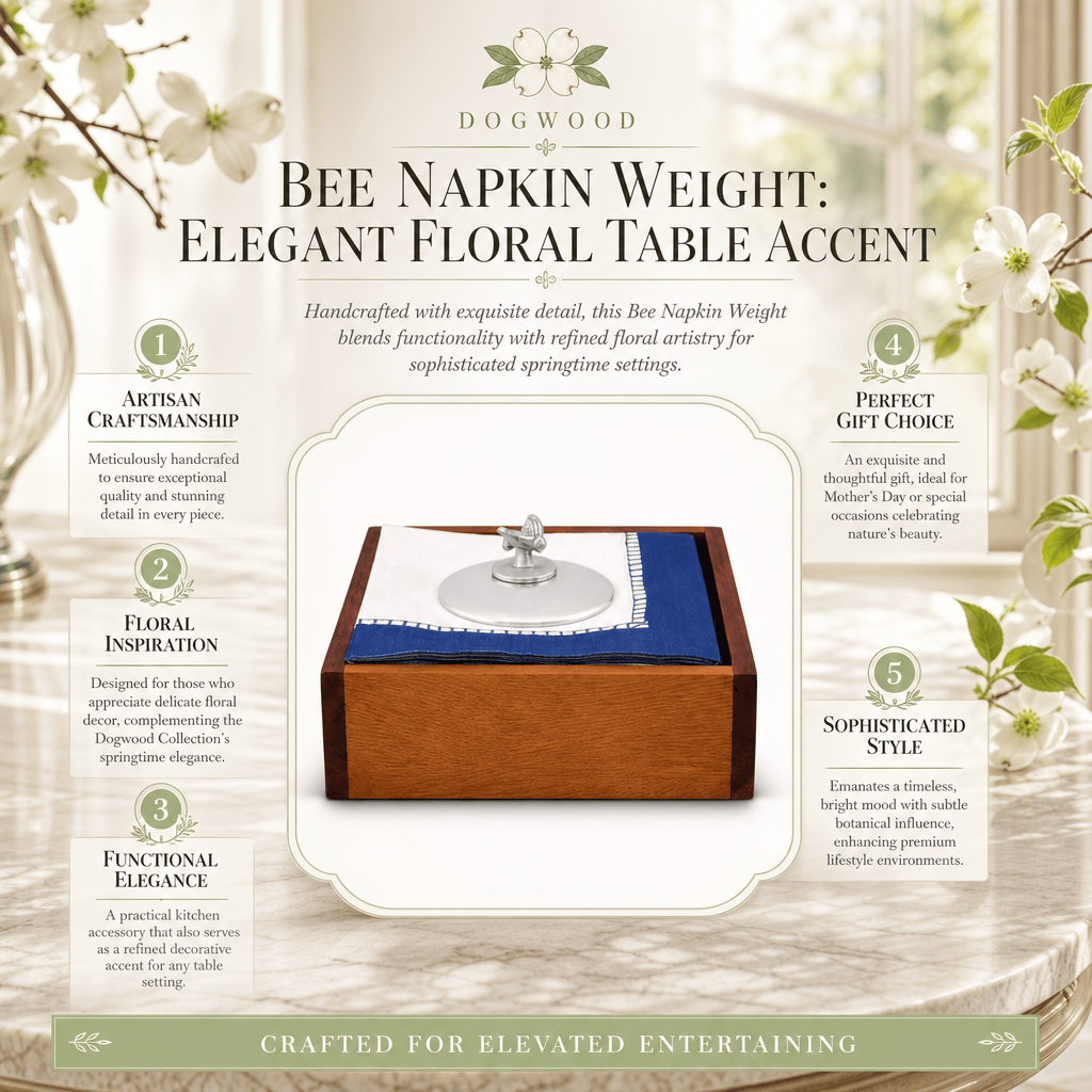 Bee Napkin Weight: Elegant Floral Table Accent