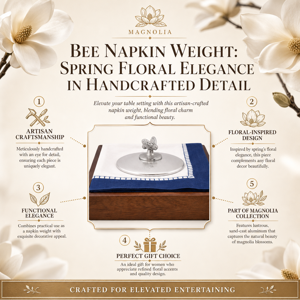 Bee Napkin Weight: Spring Floral Elegance in Handcrafted Detail