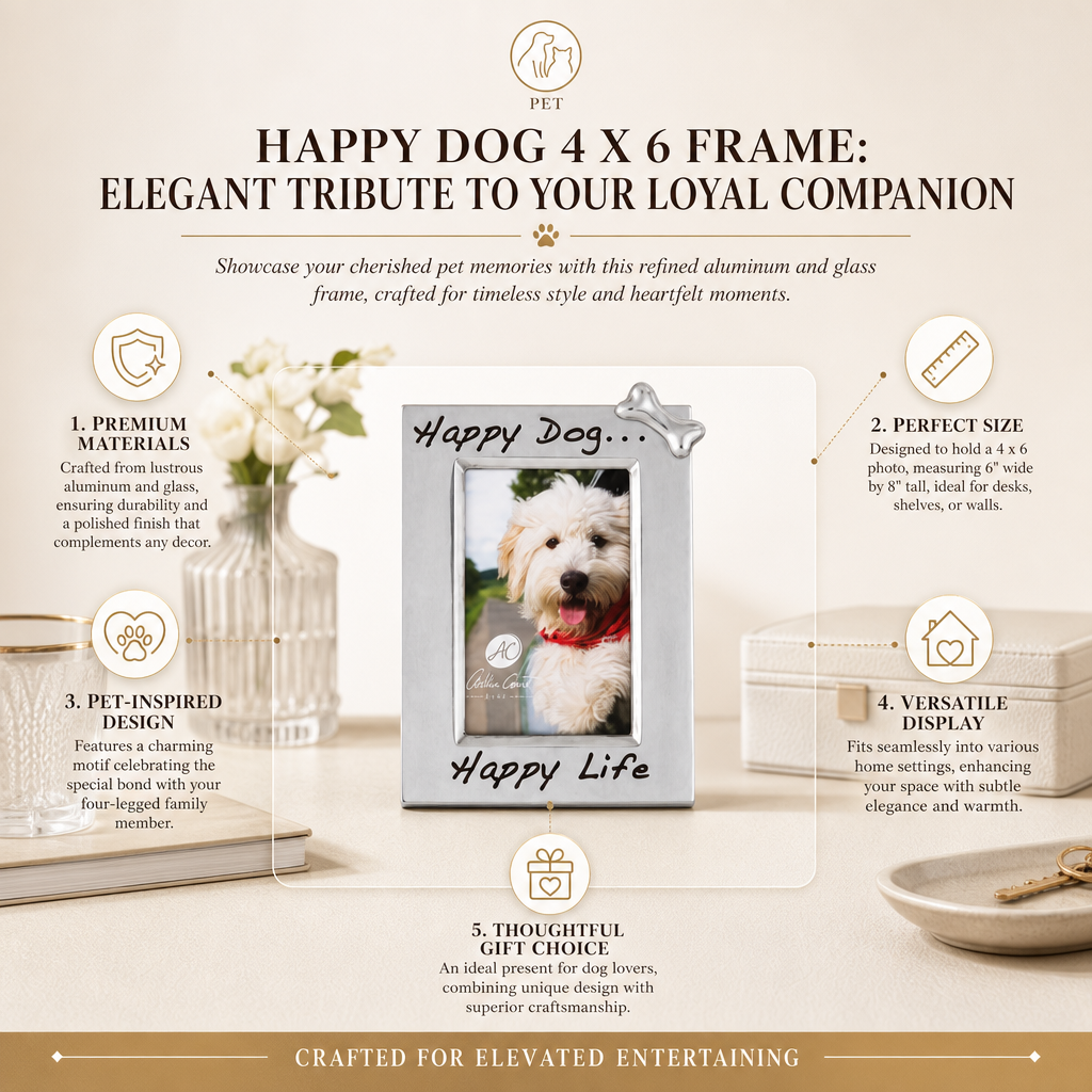 Happy Dog 4 x 6 Frame: Elegant Tribute to Your Loyal Companion