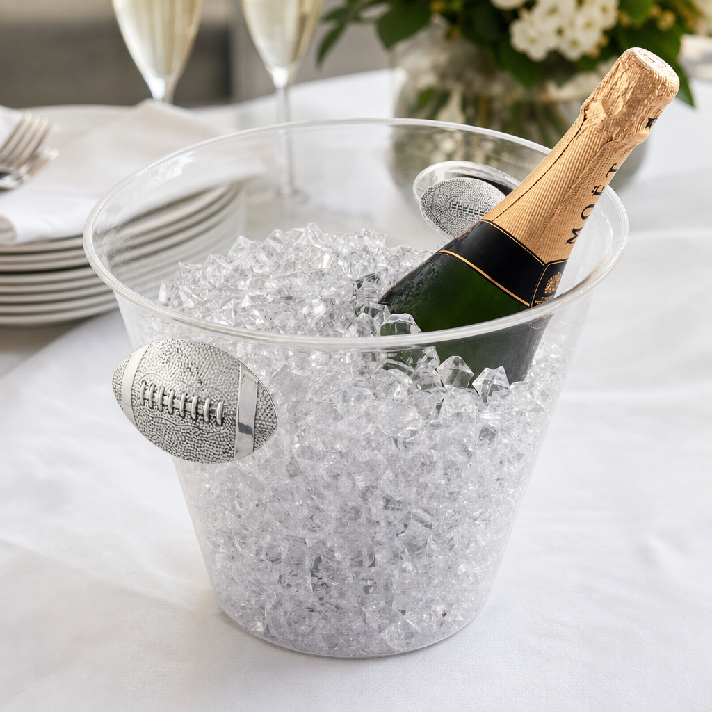 Football Handle Acrylic Ice Bucket 8