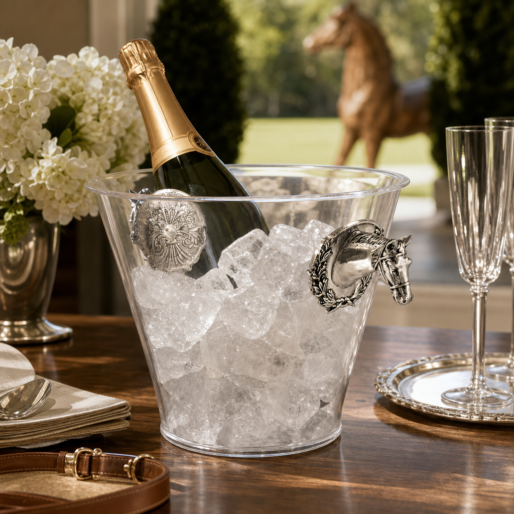 Horse Head Handle Acrylic Ice Bucket 7