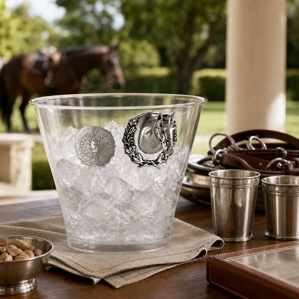Horse Head Handle Acrylic Ice Bucket 9