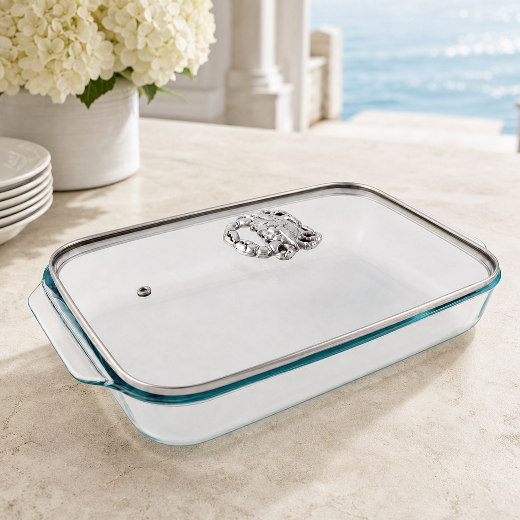 Crab Lid with Pyrex 3 quart Baking Dish 2