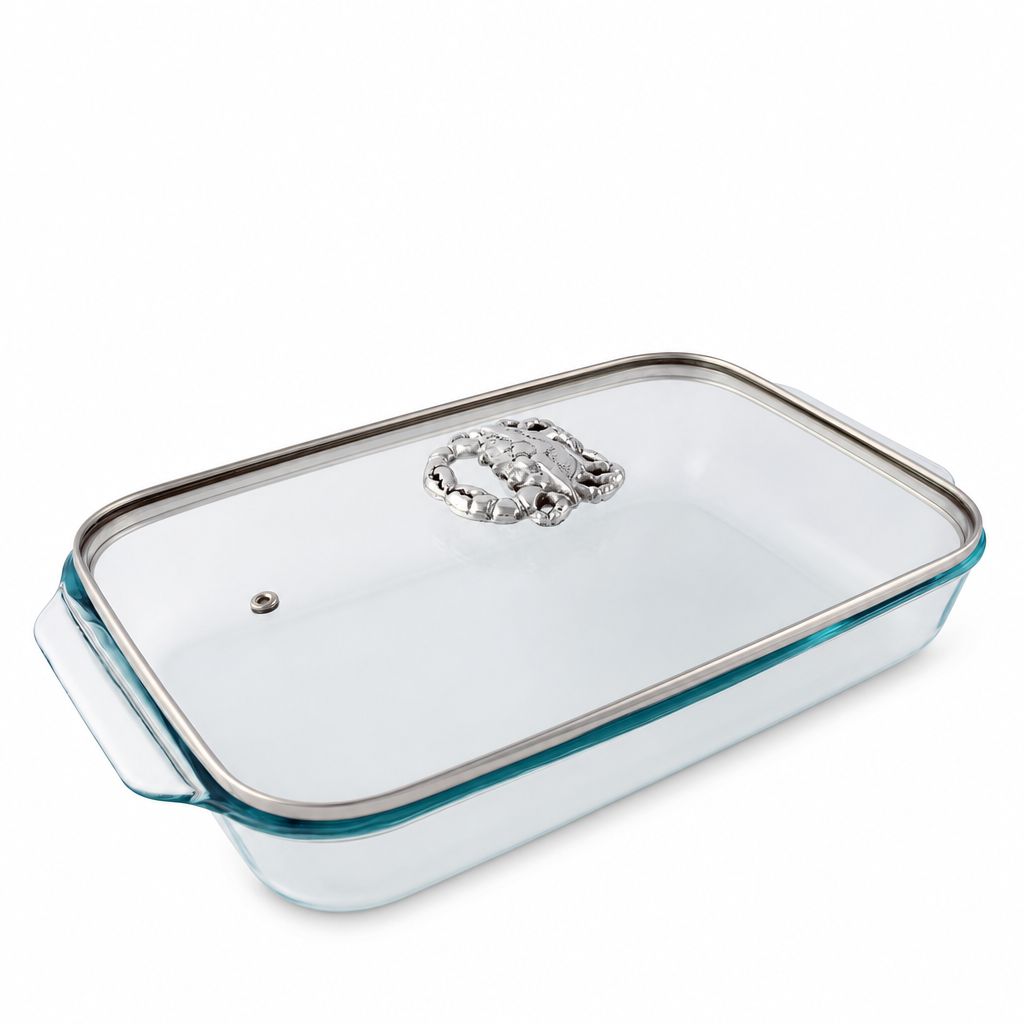 Crab Lid with Pyrex 3 quart Baking Dish 1