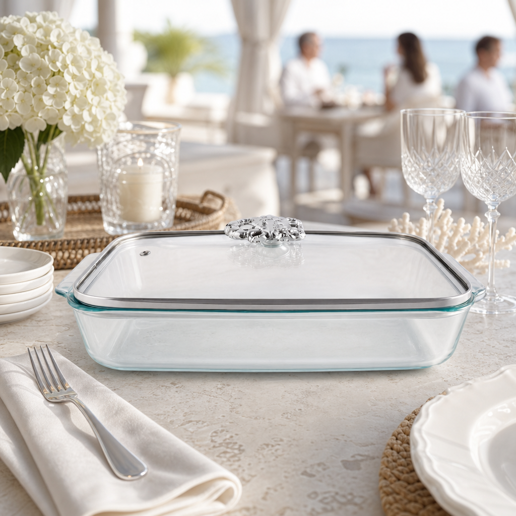 Crab Lid with Pyrex 3 quart Baking Dish 6