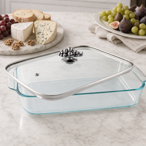 Grape Lid with Pyrex 3 quart Baking Dish 5