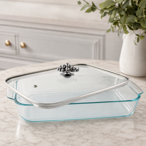 Grape Lid with Pyrex 3 quart Baking Dish 7