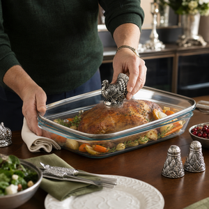 Turkey Lid with Pyrex 3 quart Baking Dish 4