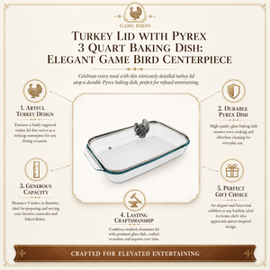Turkey Lid with Pyrex 3 quart Baking Dish 12