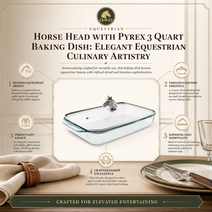 Horse Head with Pyrex 3 quart Baking Dish 11