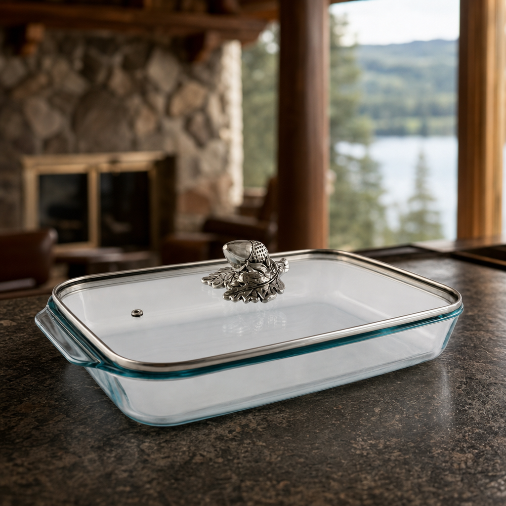 Acorn Lid with Pyrex 3 quart Baking Dish 1