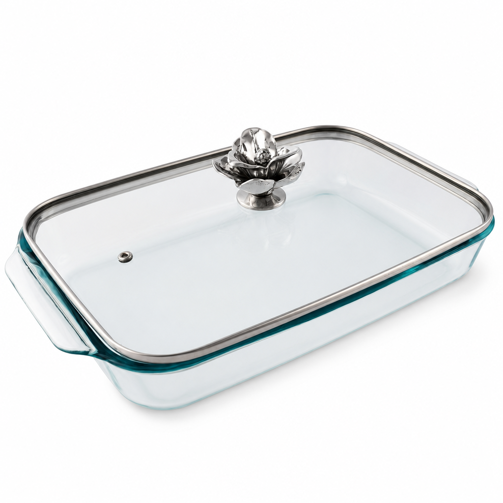 Magnolia Lid with Pyrex 3 quart Baking Dish 1