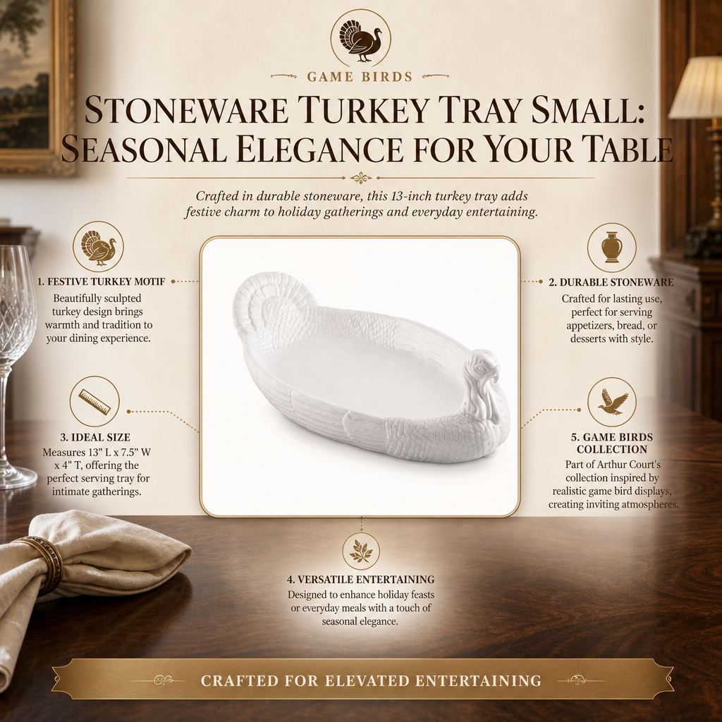 Stoneware Turkey Tray Small 16