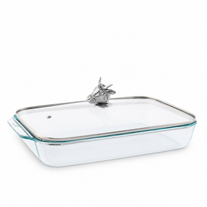 Bull / Steer Lid with Pyrex 3 quart Baking Dish 1