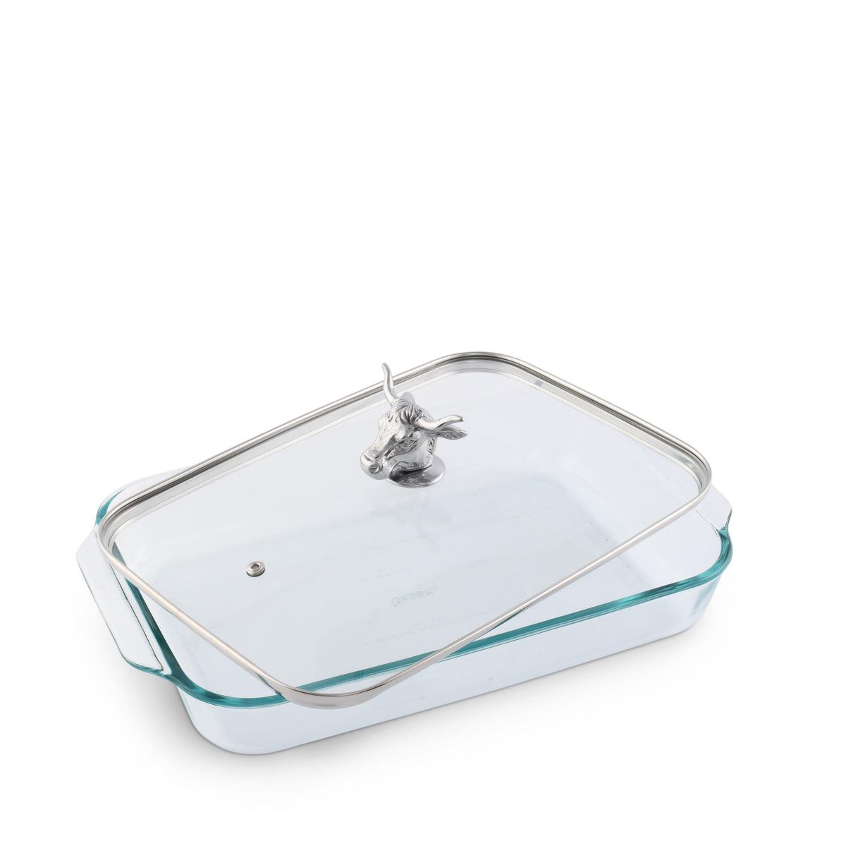 Bull / Steer Lid with Pyrex 3 quart Baking Dish 11