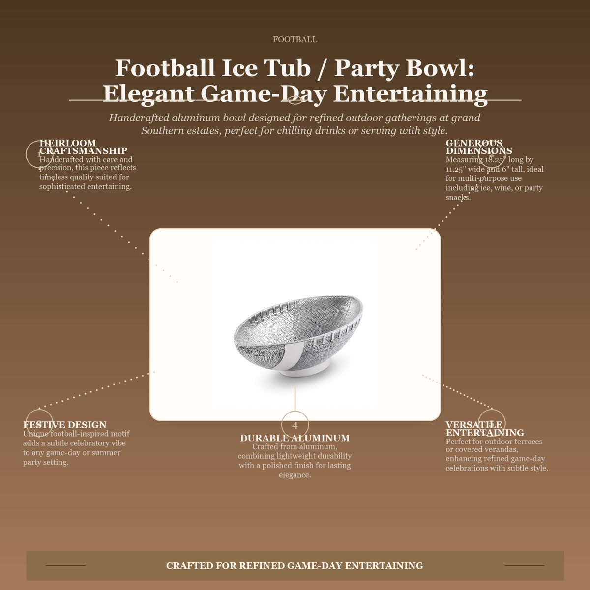 Football Ice Tub / Party Bowl 11