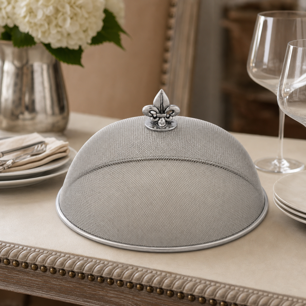 Fleur de Lis Stainless Mesh Picnic Cover 1