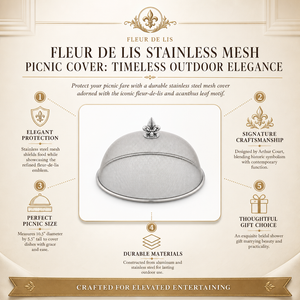Fleur de Lis Stainless Mesh Picnic Cover 9