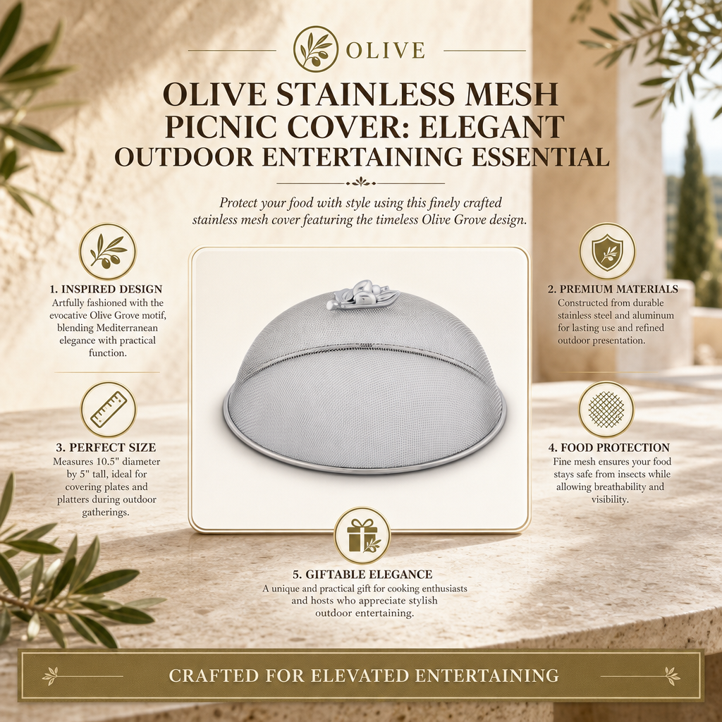 Olive Stainless Mesh Picnic Cover 12