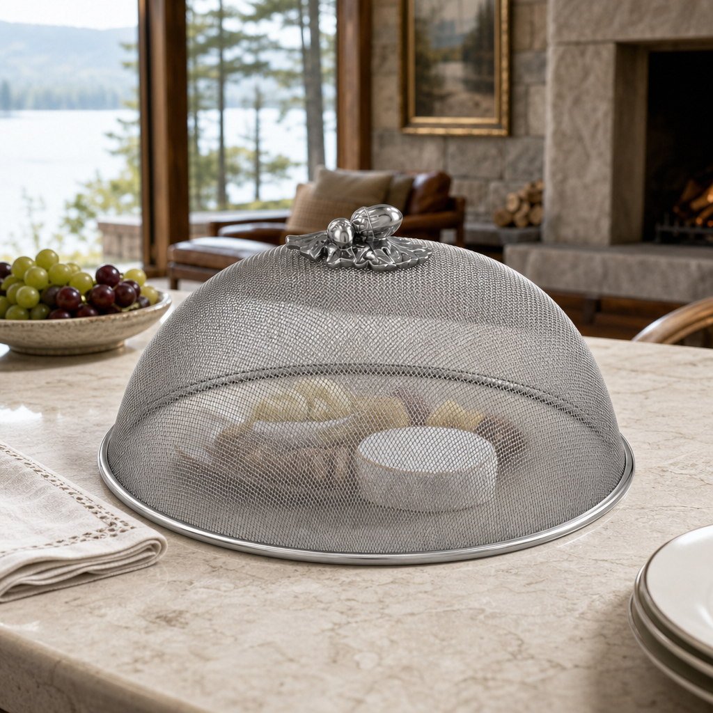 Oak Leaf / Acorn Stainless Mesh Picnic Cover 4