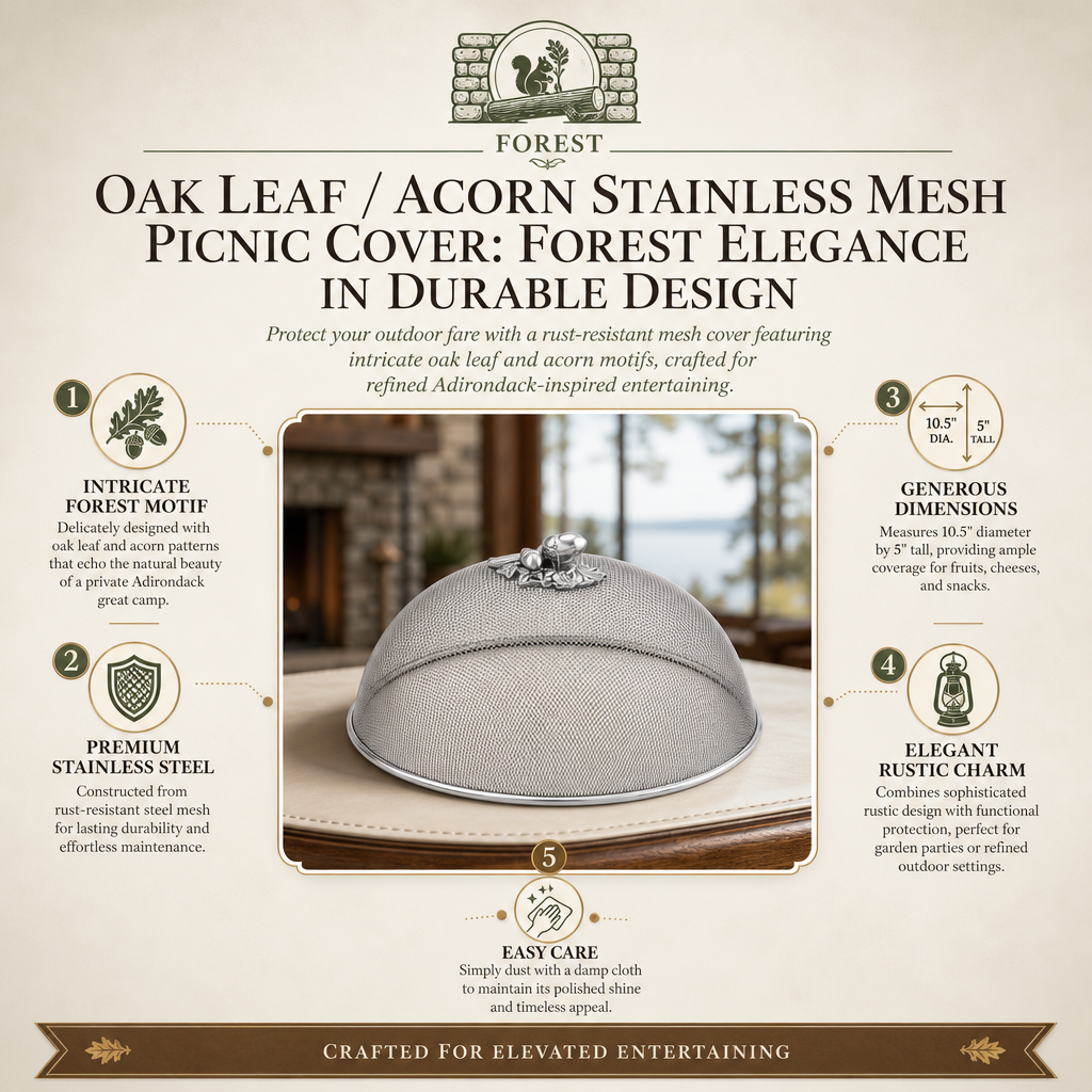 Oak Leaf / Acorn Stainless Mesh Picnic Cover 9