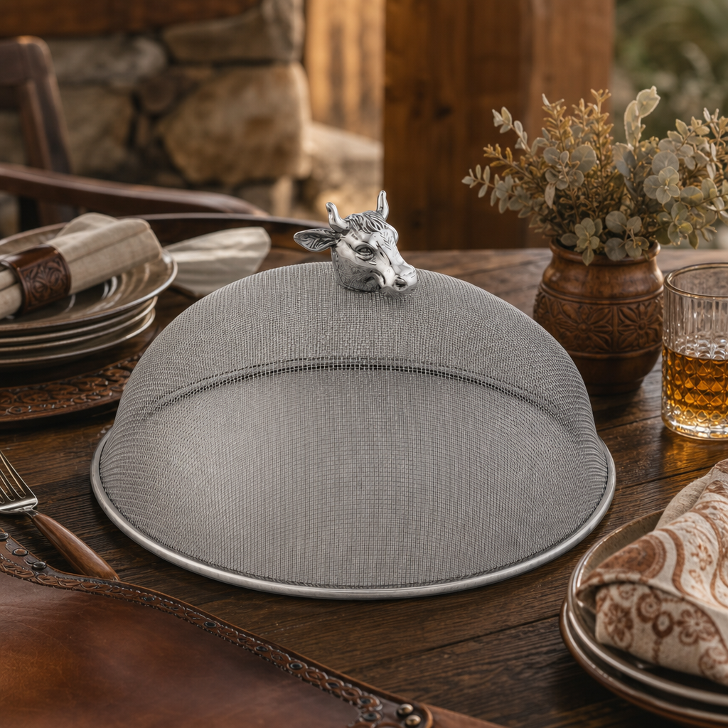 Cow Head Stainless Mesh Picnic Cover 3