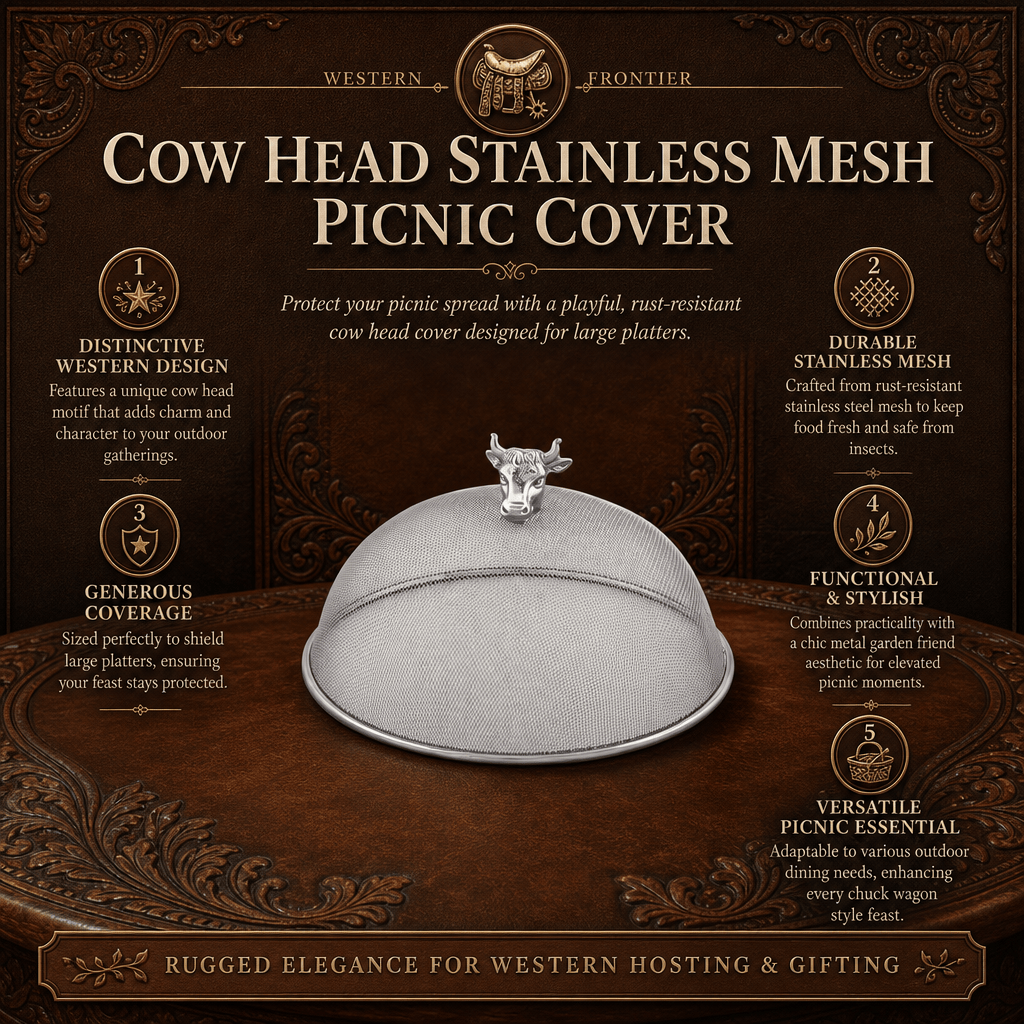 Cow Head Stainless Mesh Picnic Cover