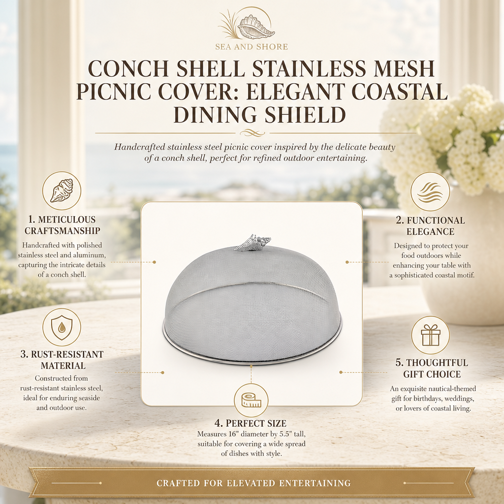 Conch Shell Stainless Mesh Picnic Cover 15
