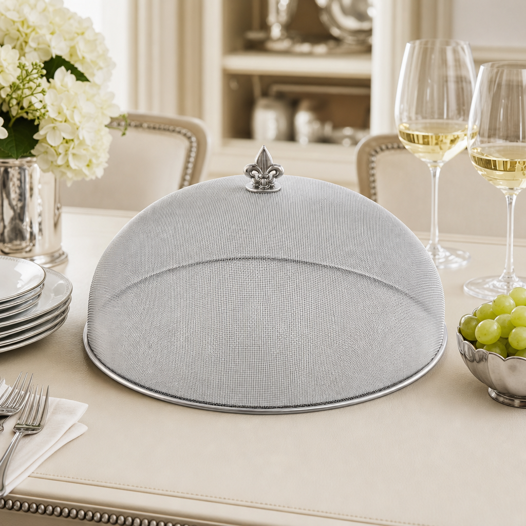Fleur de Lis Stainless Mesh Picnic Cover 1
