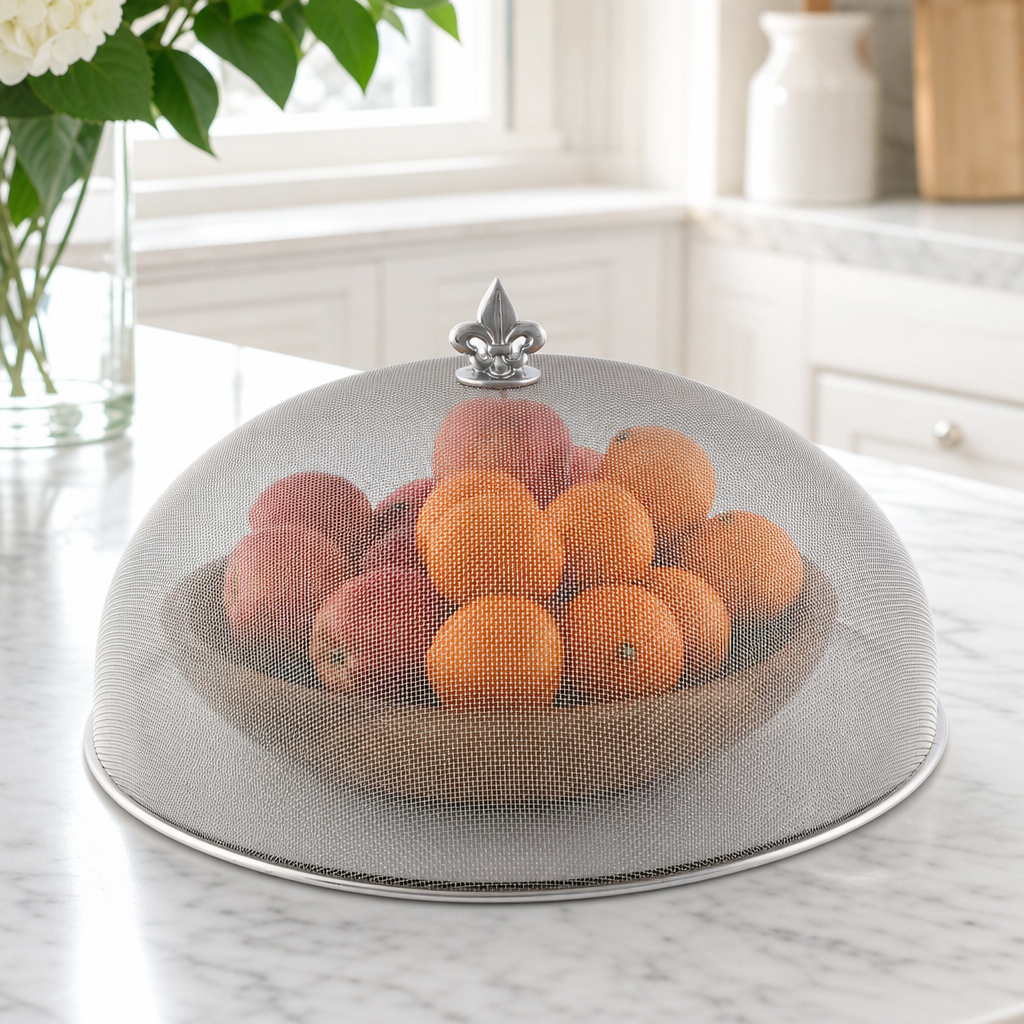 Fleur de Lis Stainless Mesh Picnic Cover 8