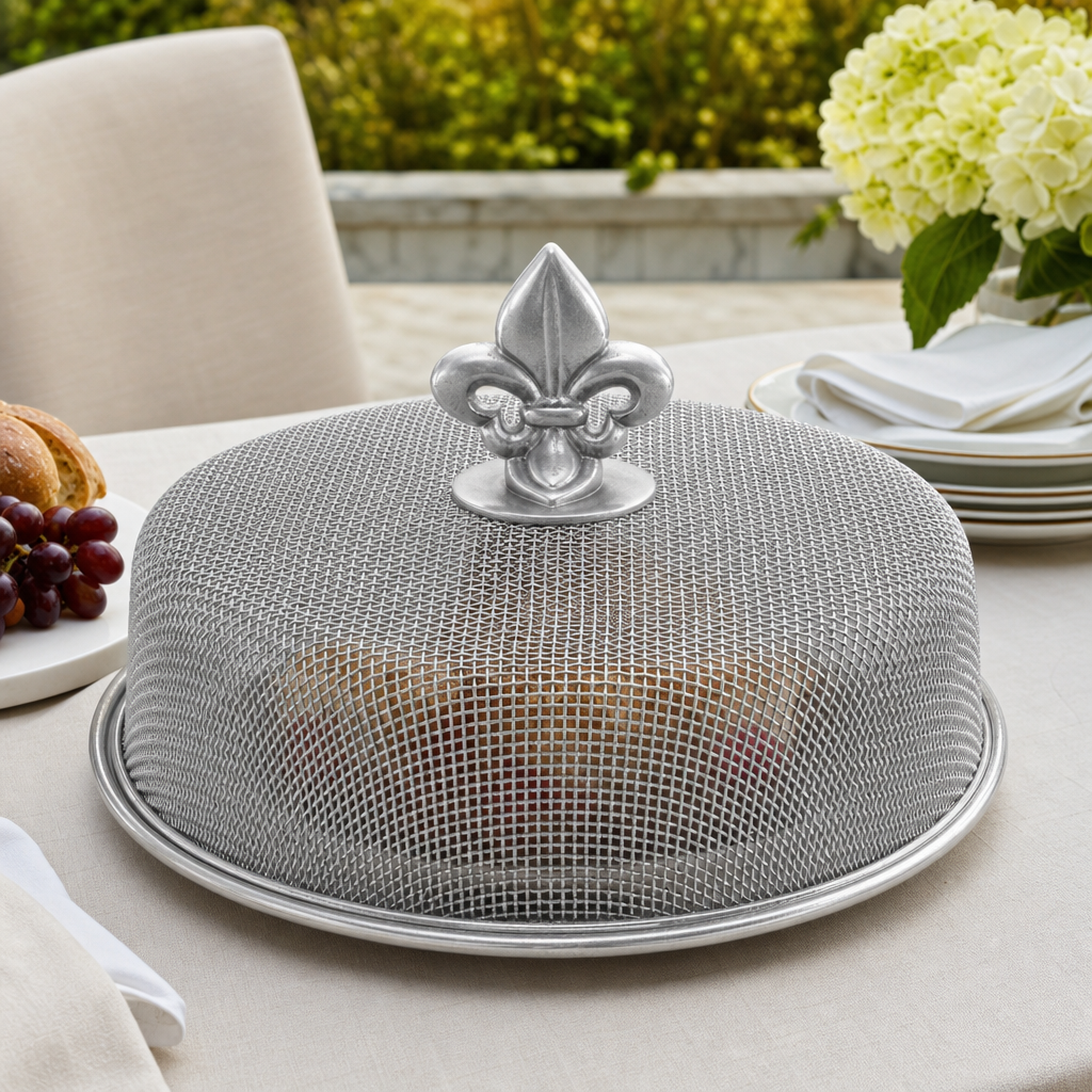 Fleur de Lis Stainless Mesh Picnic Cover 6