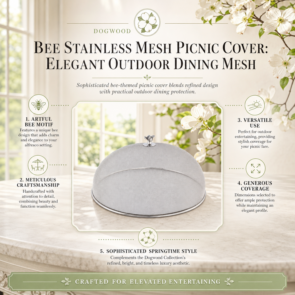 Bee Stainless Mesh Picnic Cover: Elegant Outdoor Dining Mesh