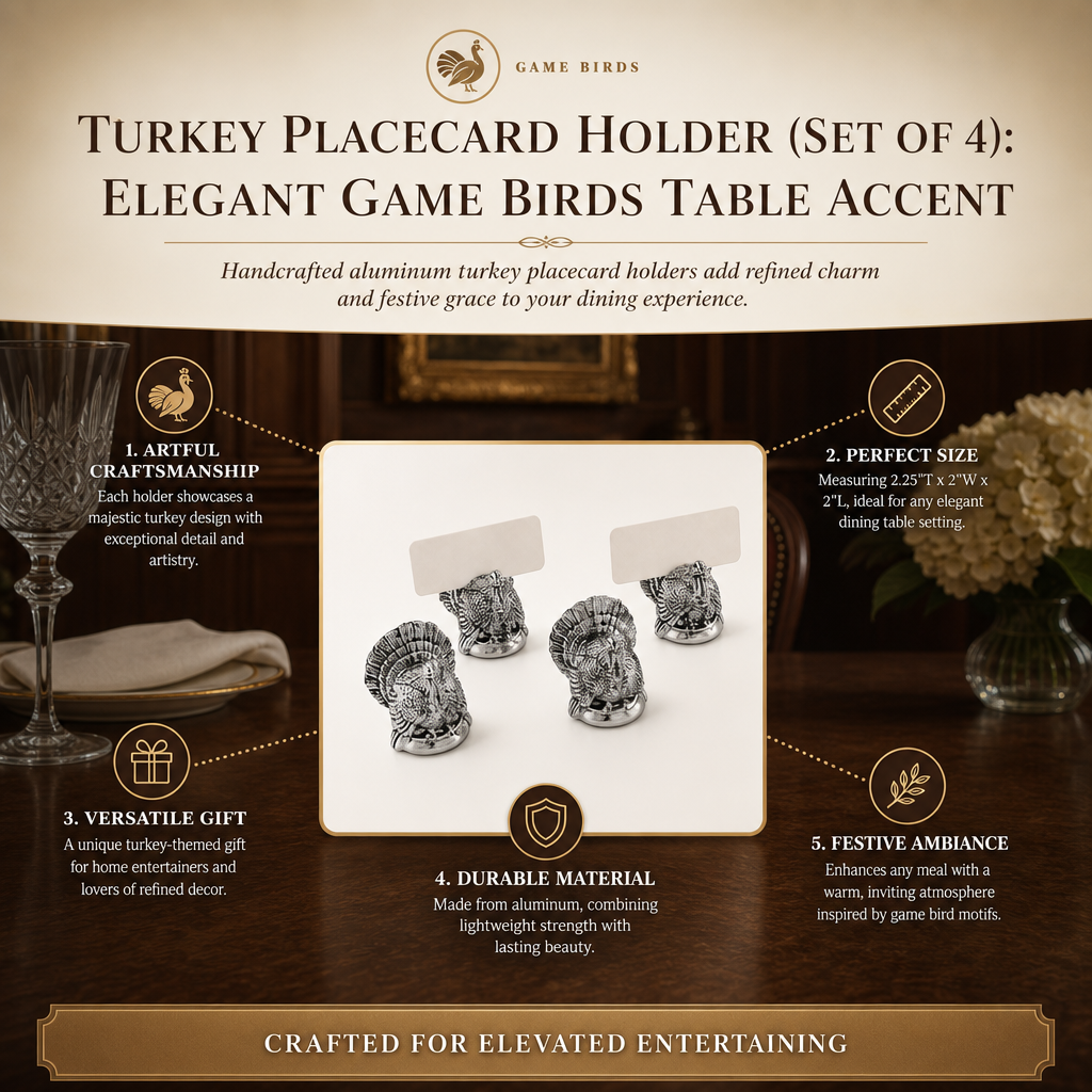 Turkey Placecard Holder (Set of 4) 14