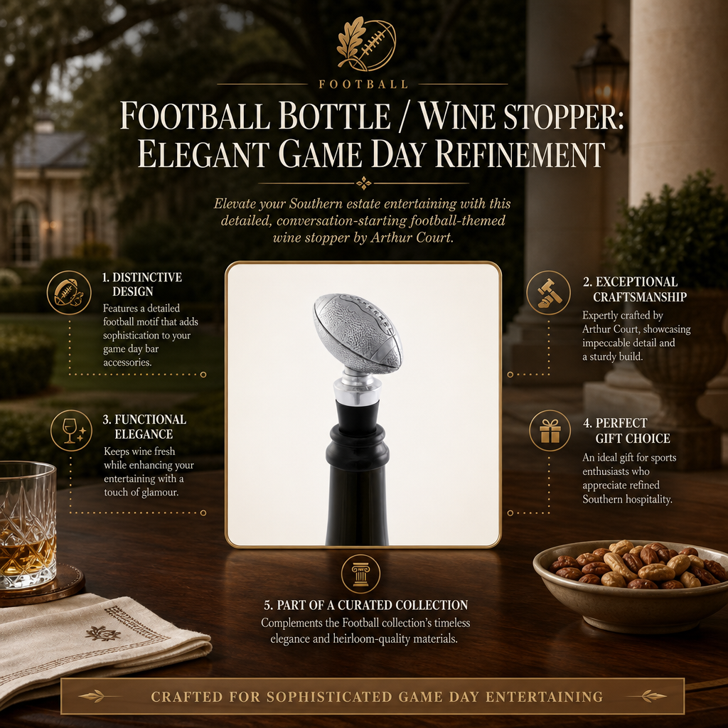 Football Bottle / Wine Stopper: Elegant Game Day Refinement