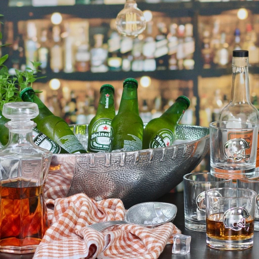 Man Cave Decor Gifts & Football Barware
