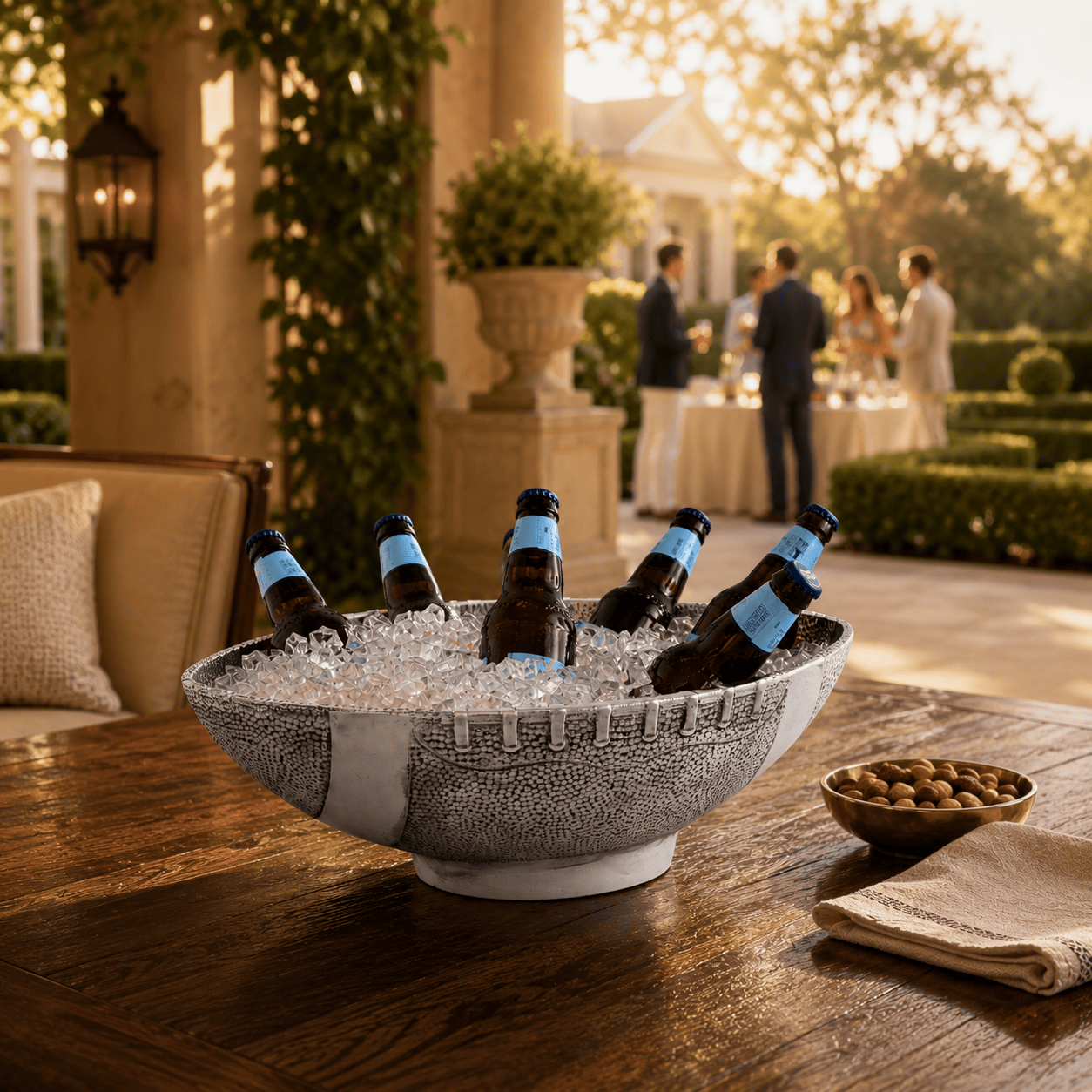Arthur Court Football Football Ice Tub / Party Bowl