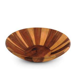 Wok Style Wooden Acacia Salad Bowl Extra Large