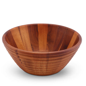Bee Hive Style Wooden Acacia Salad Bowl Large