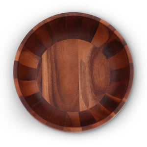 Bee Hive Style Wooden Acacia Salad Bowl Large
