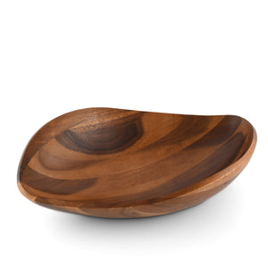 Wave Pattern Large Acacia  Wood Salad Bowl