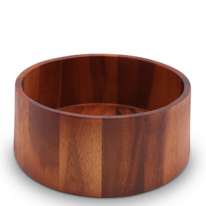 Tulip Shape Acacia Wood Salad Bowl Large