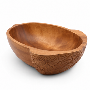 Acorn Shape Acacia Wood Salad  Bowl Large 1