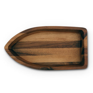 Boat Shape Acacia Wood Salad Bowl Large