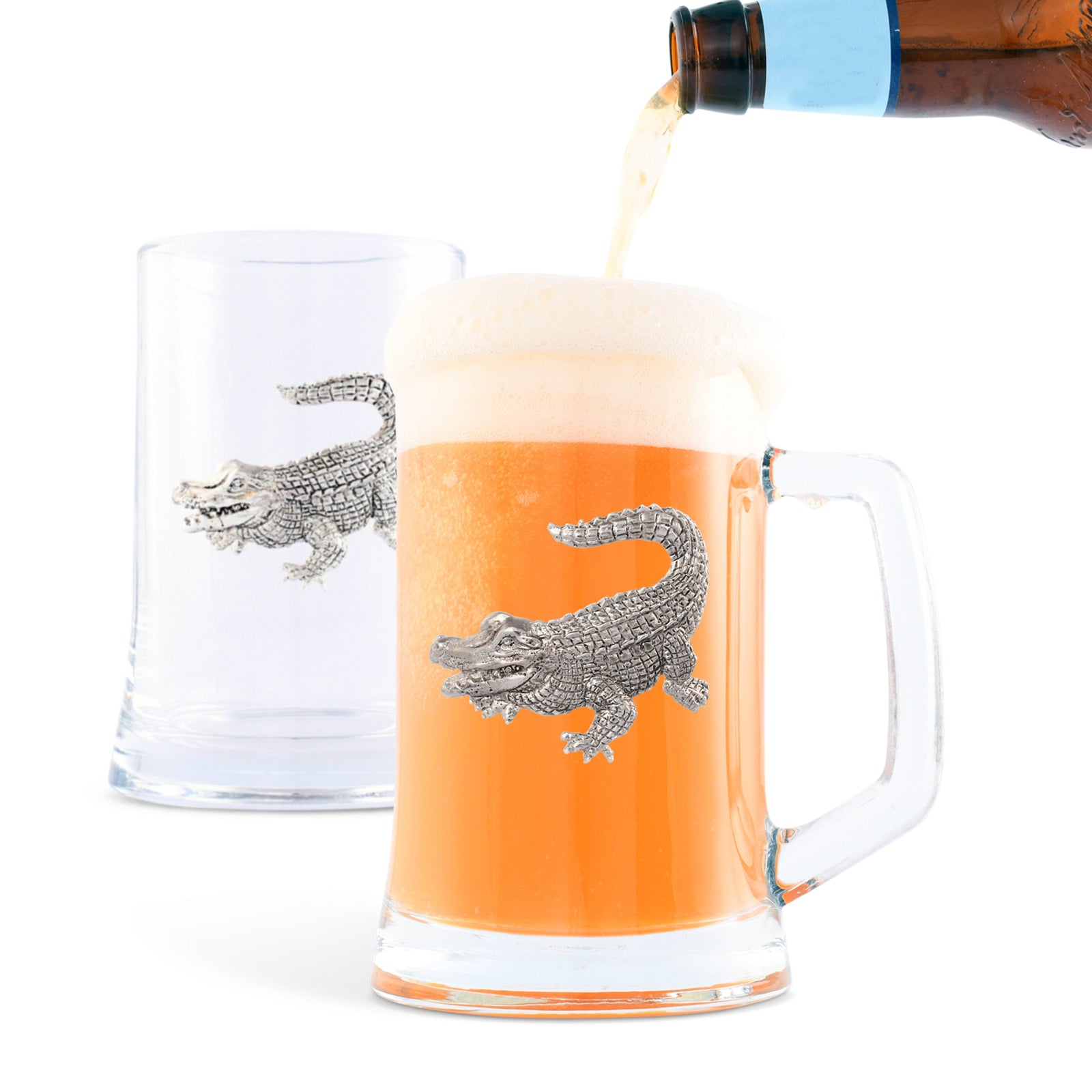 Arthur Court Alligator Alligator Beer Mugs - Set of 2
