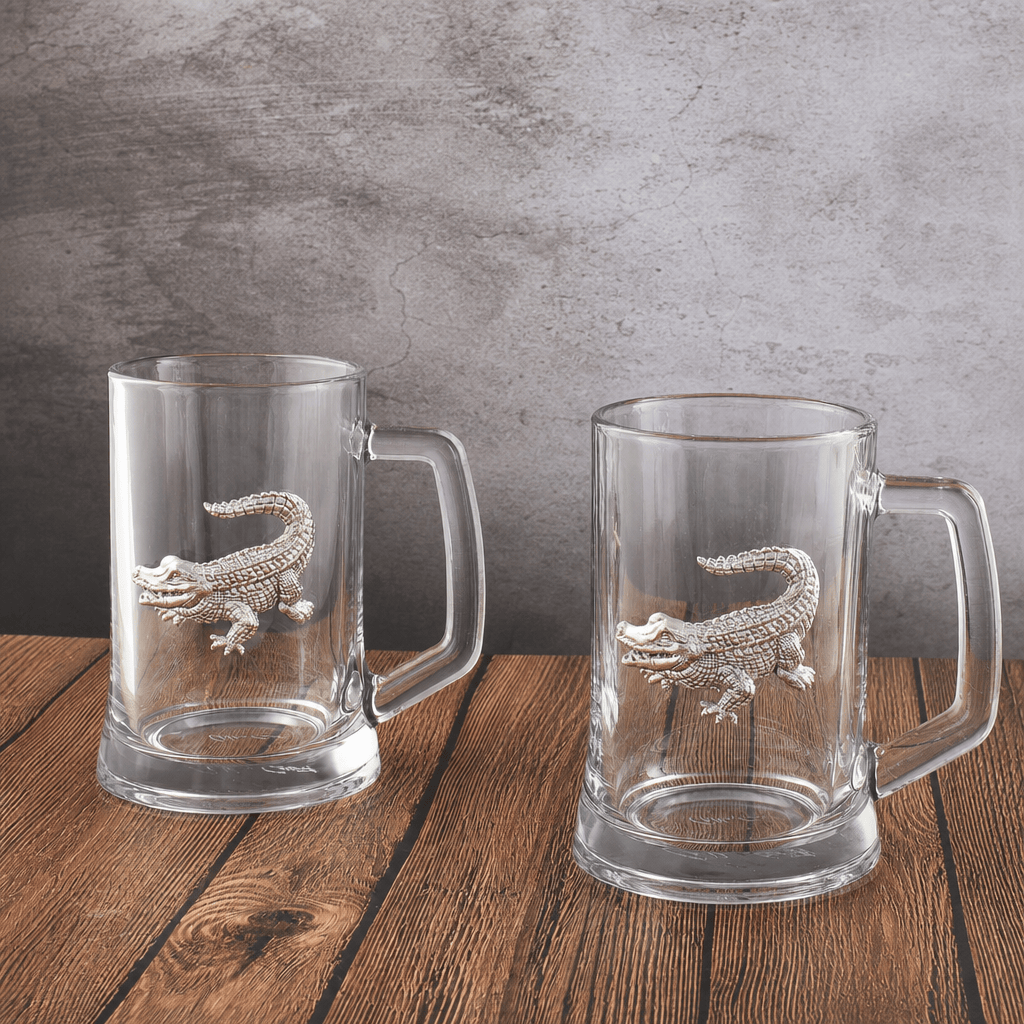 Arthur Court Alligator Alligator Beer Mugs - Set of 2
