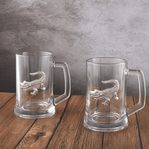 Arthur Court Alligator Alligator Beer Mugs - Set of 2