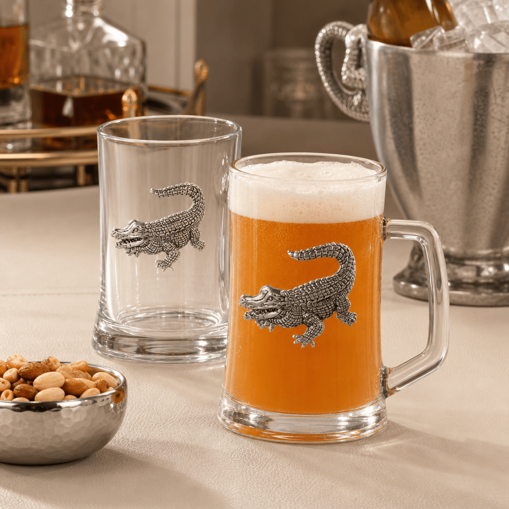 Arthur Court Alligator Alligator Beer Mugs - Set of 2