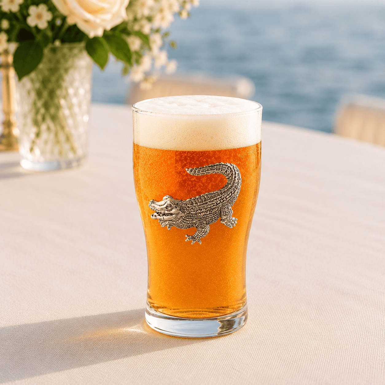Arthur Court Alligator Alligator Beer Pint Glasses - Set of 4